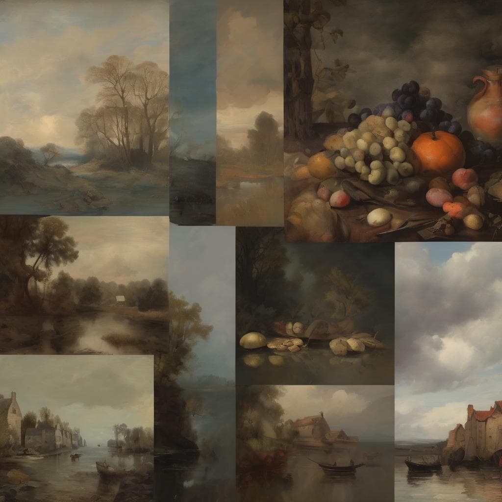 Αφηρημένη τέχνη, εκφραστική ζωγραφική, τοπία και still life, εμπνευσμένα από την φύση και τη μορφή, θεματικές πινάκων με υδάτινα στοιχεία και φωτισμό.